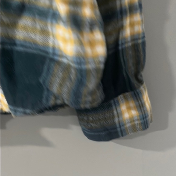 Plaid Flannel Maurice’s  Shirt in Blue and Yellow - Picture 5 of 8